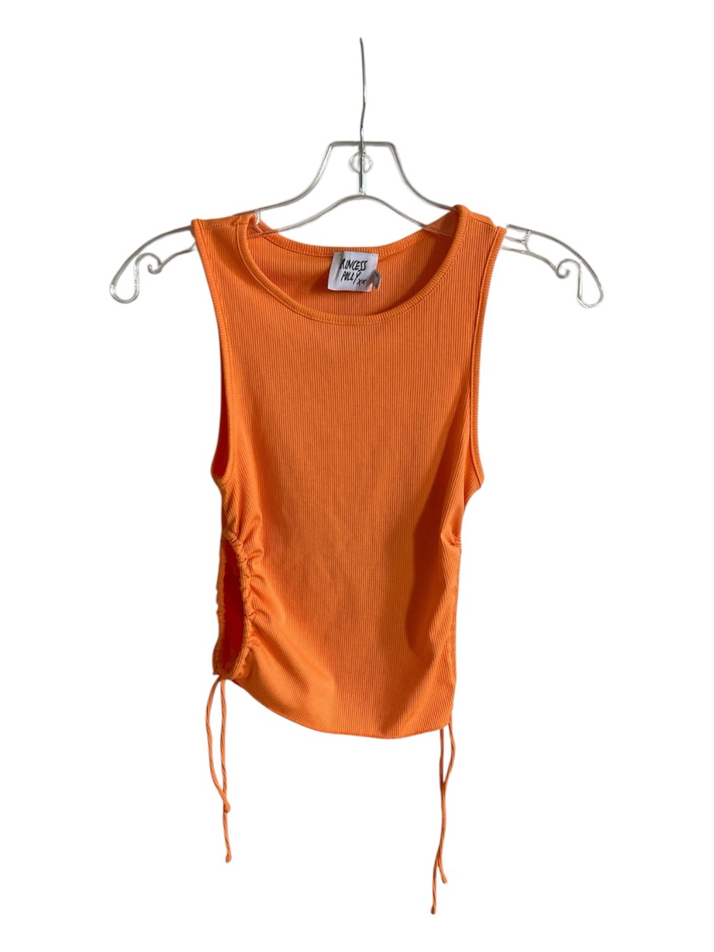 Princess Polly Bright Orange Side-Ruched Tank